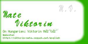 mate viktorin business card